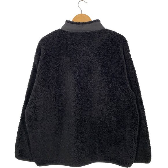 Uniqlo x White Mountaineering Oversized Fleece Half Snap Sweater Black mens L - Picture 2 of 7